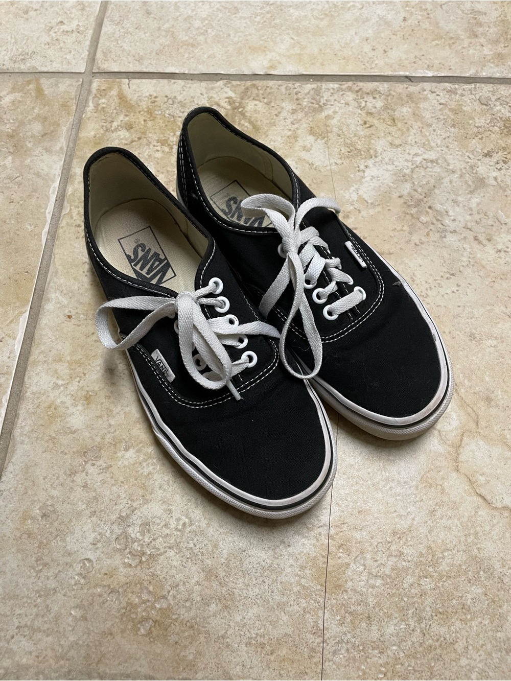 Vans Classic Low-Top Sneakers in Black and White - Women